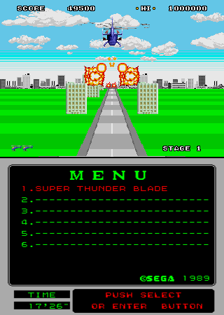 Super Thunder Blade (Mega-Tech) Screenshot 1